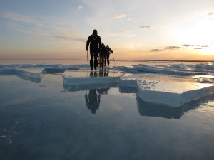 Clear ice Lake Vättern